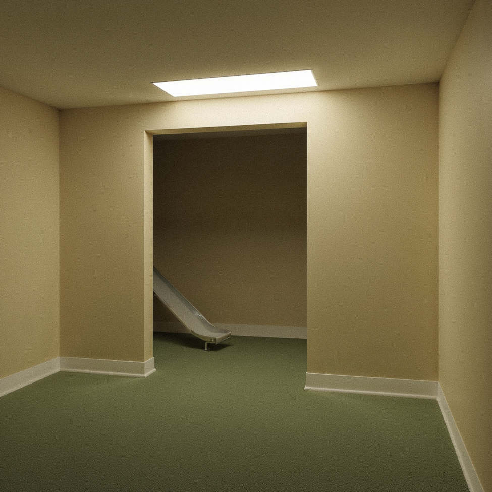 Twisted wide-angle room